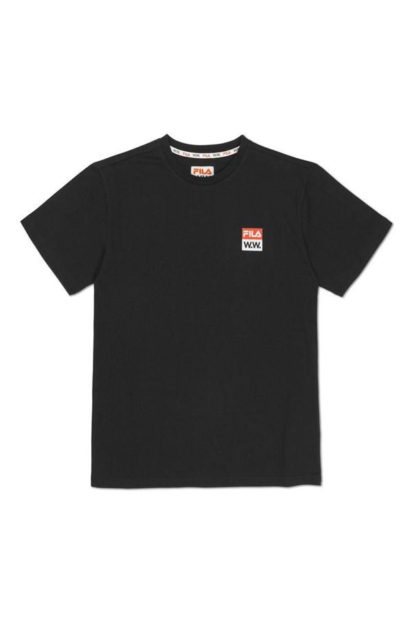 Fila X Wood Wood Boris Men's T-Shirts - Black,NZ 931-86352